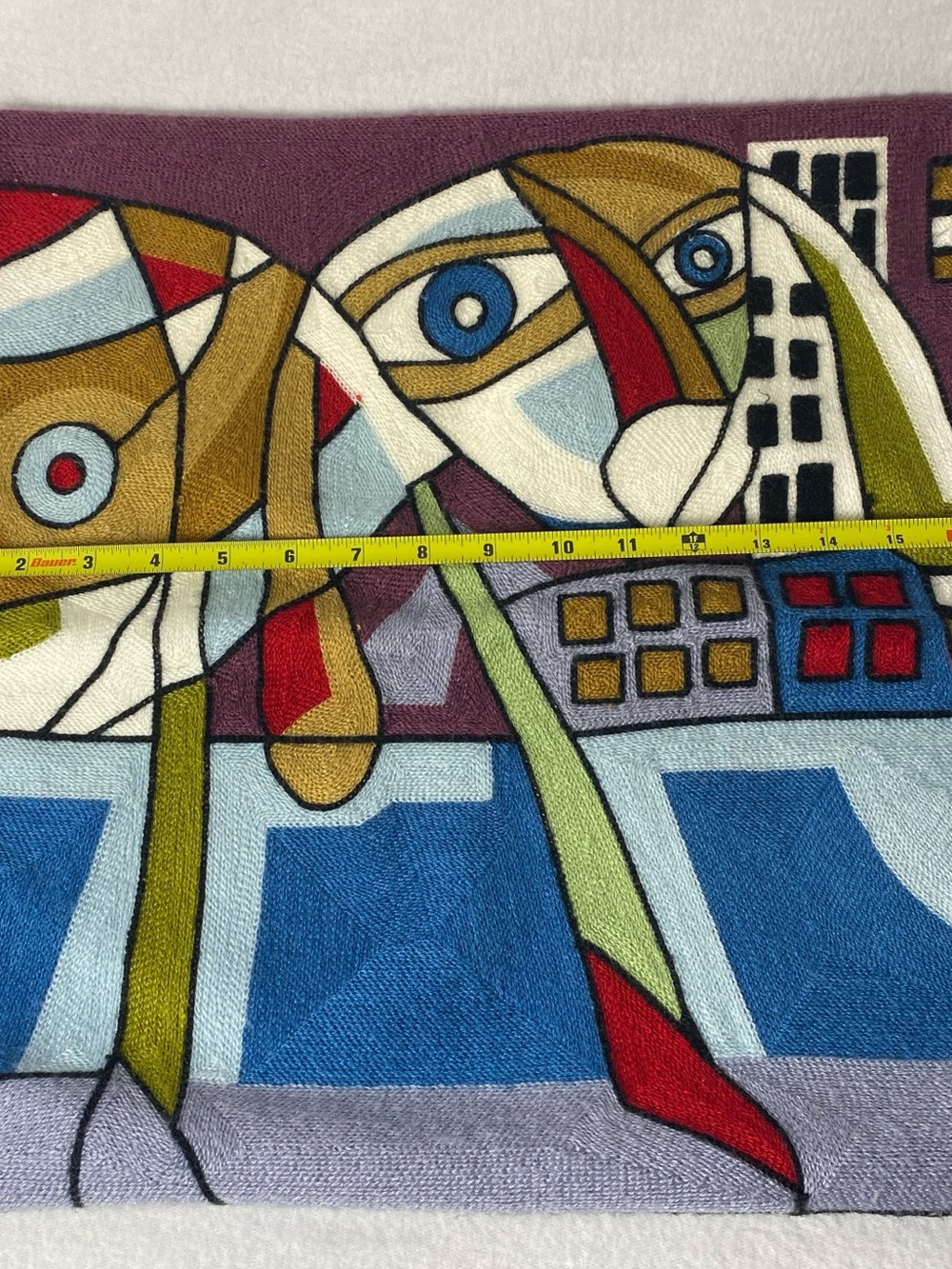 Portrait Picasso Inspired Decorative Cushion Pillow Cover Embroidered - Picture 5 of 6